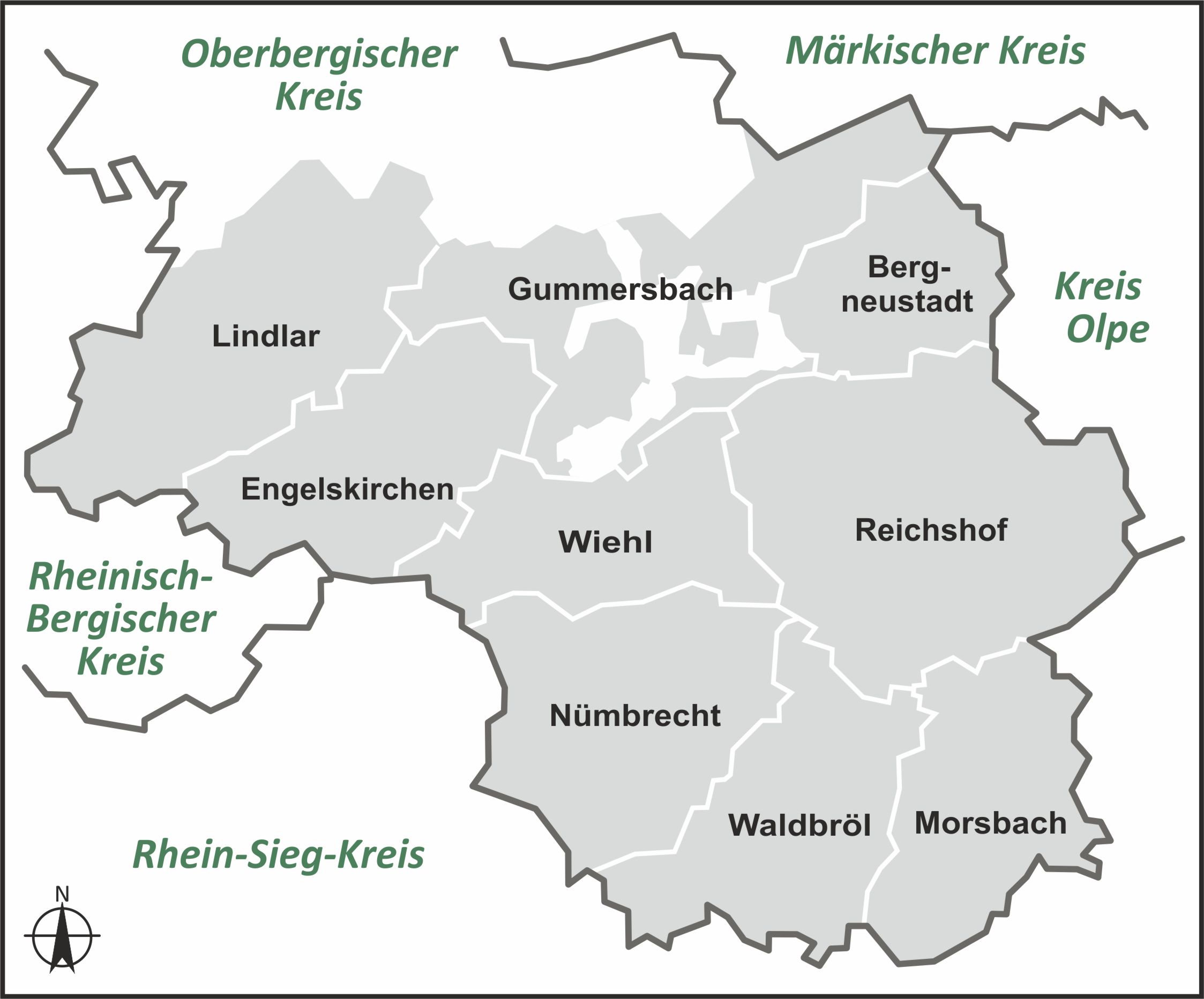 Gebietskarte LEADER-Region 1000 Dörfer
